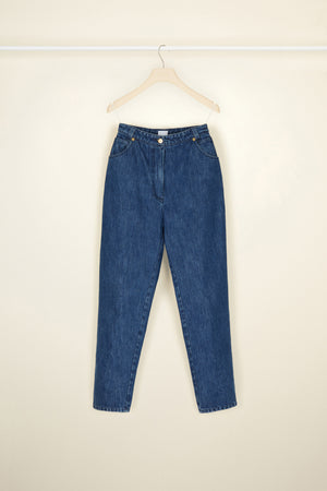 Denim carrot trousers