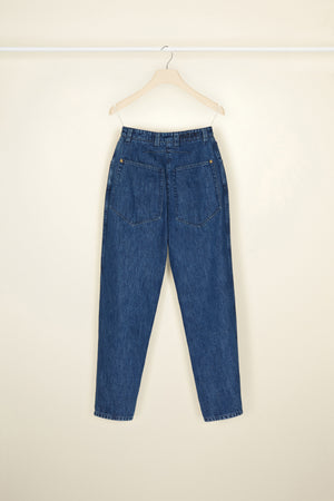 Denim carrot trousers