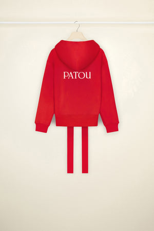 Patou Kapuzenpullover aus Bio-Baumwolle mit Reißverschluss