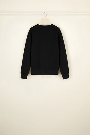 Organic cotton sweatshirt with a detachable collar