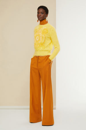 Jacquard jumper in mohair and alpaca