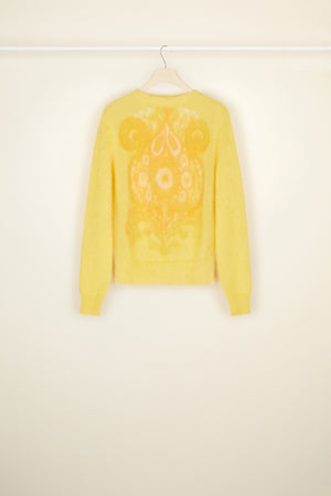 Jacquard jumper in mohair and alpaca