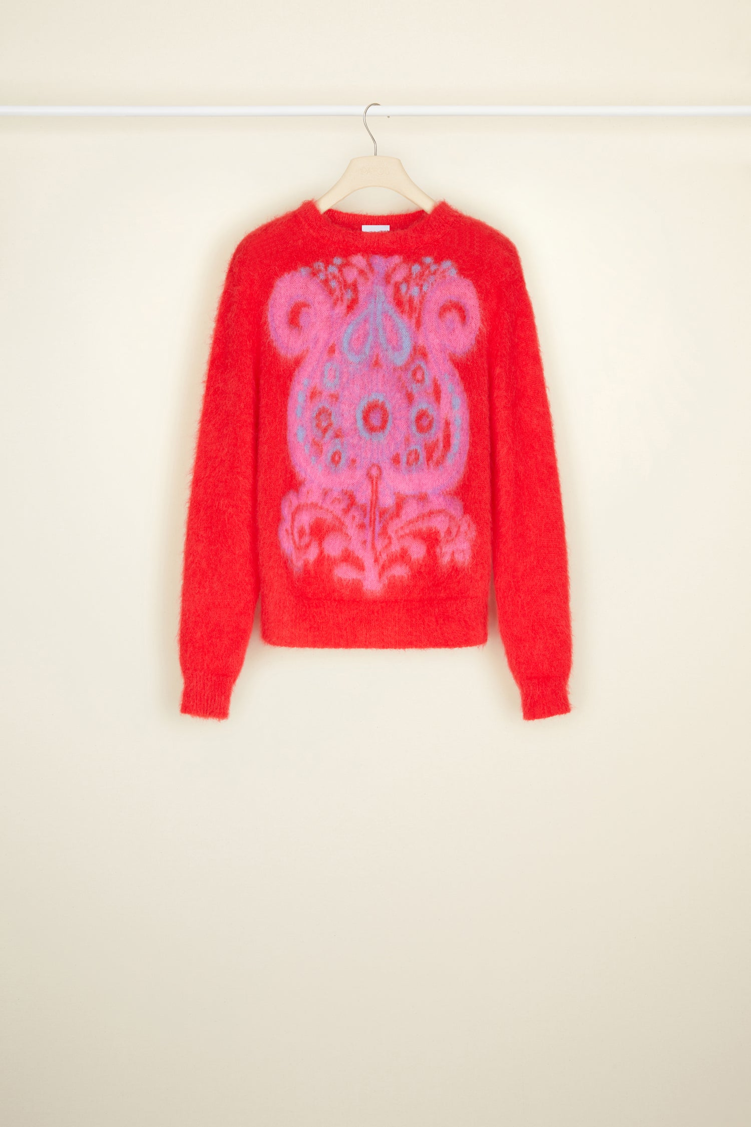 Patou - Jacquard jumper in mohair and alpaca - Multicolor - Soft to the touch and light as air, it must be mohair.Multicoloured jumper in a mohair and alpaca blend.  Jacquard pattern inspired by Fantasia Botanica’s new signature print. Crewneck style with ribbed collar, cuffs and hem. Lightweight knit.