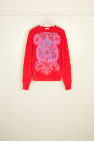 Jacquard jumper in mohair and alpaca