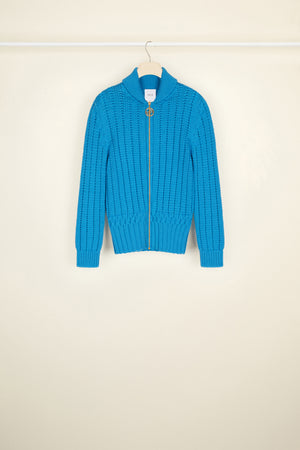 Cardigan aus Rippstrick mit Reißverschluss