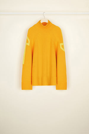 Oversized double collar jumper