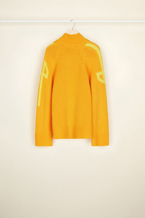 Oversized double collar jumper
