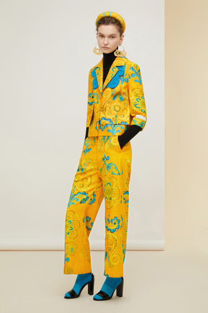 Pantalone crop iconico in tweed bio