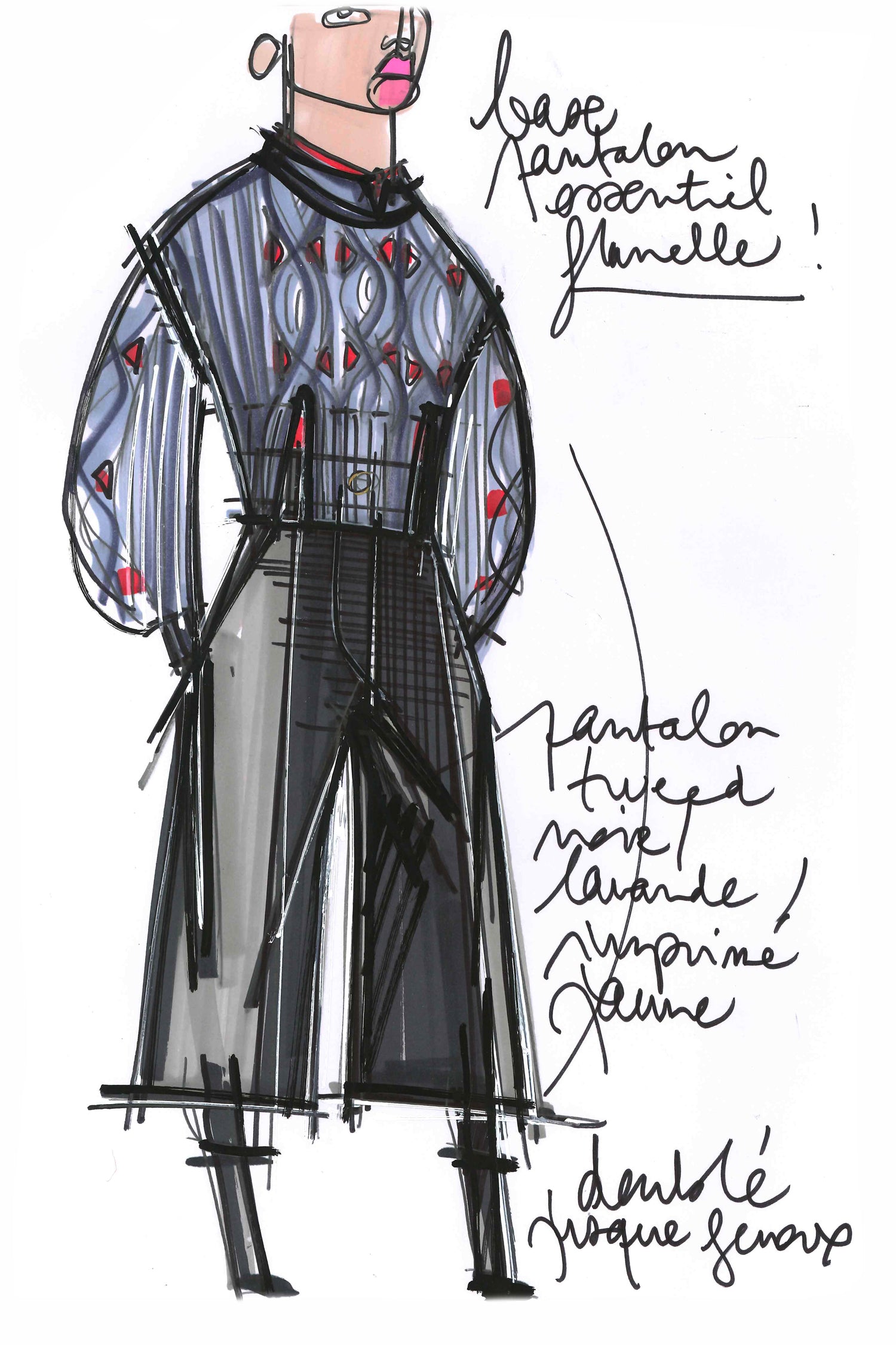 Patou - Legendäre leicht verkürzte Hose aus Bio-Tweed - Black - Französische Schneiderkunst, makellos gearbeitet und unendlich charmant.   Schwarze Hose aus Baumwolle und Wolltweed. Gekürzte Silhouette mit geradem Bein. Frontverschluss mit stoffbezogenen Knöpfen. Gürtelschlaufen. Seitentaschen. Charakteristisch geschwungene Naht hinten.