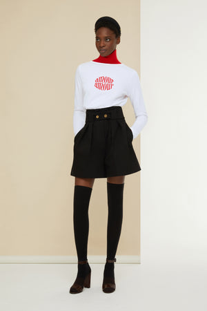 Pantaloncini con cintura in denim bio