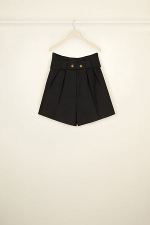 Pantaloncini con cintura in denim bio