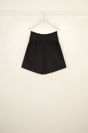 Pantaloncini con cintura in denim bio