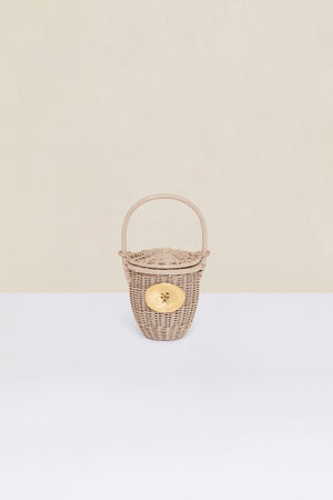 Borsa a secchiello in vimini