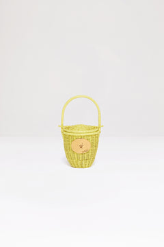 Borsa a secchiello in vimini
