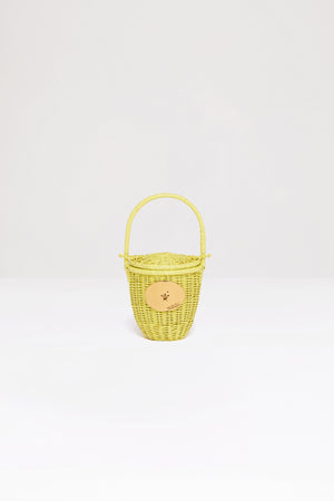 Borsa a secchiello in vimini