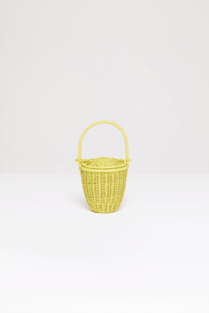 Borsa a secchiello in vimini