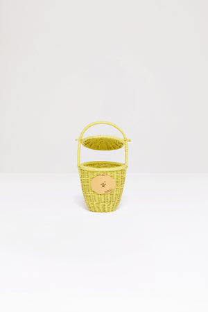 Borsa a secchiello in vimini