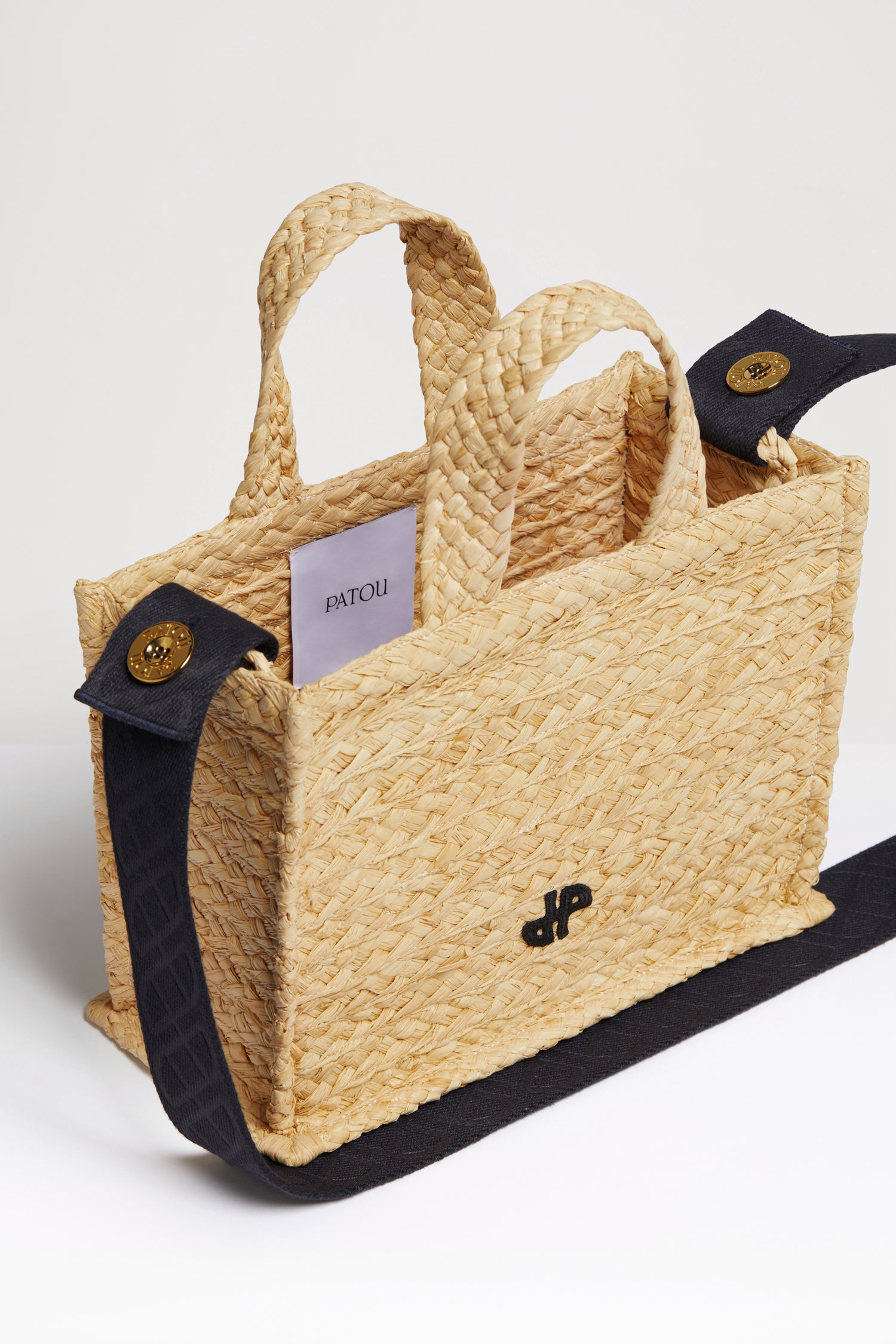 Patou Small JP tote in raffia - Main Image