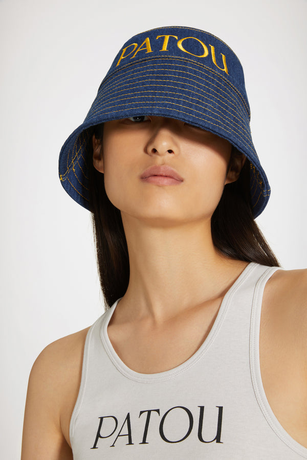 Patou - Patou bucket hat in organic cotton denim