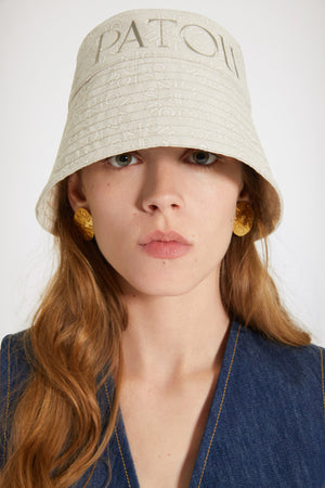 Patou bucket hat in organic cotton jacquard