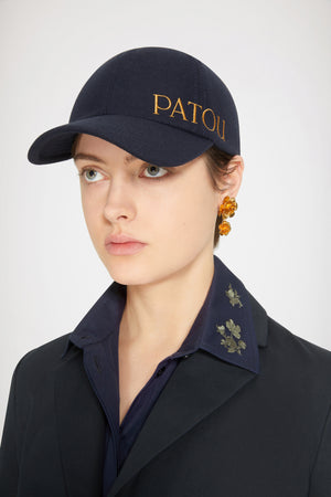 Patou embroidered felt cap