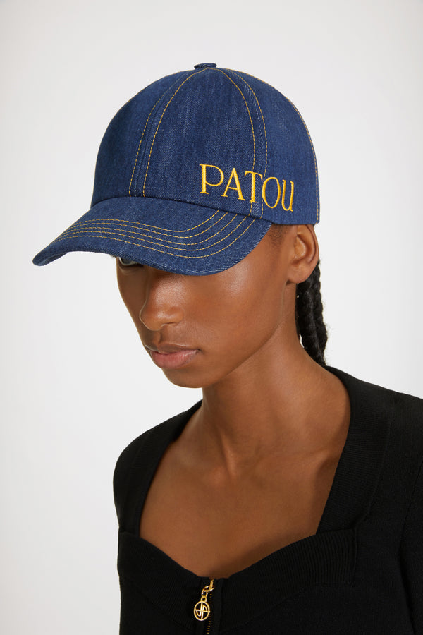 Patou - Cappellino Patou in denim di cotone bio