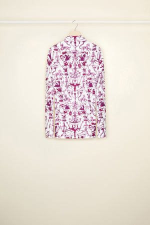 Camicia signature in cotone bio stampato