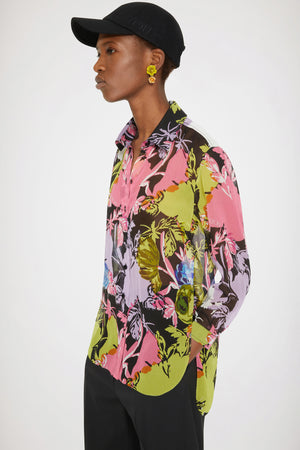 Camicia baby in mousseline di seta stampata