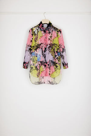 Camicia baby in mousseline di seta stampata