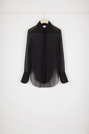 Sheer shirt in organic cotton