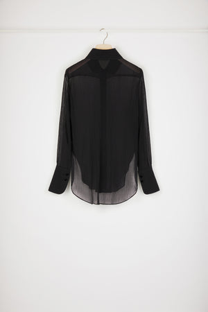 Sheer shirt in organic cotton