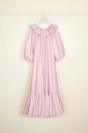 Maxi dress in eco-friendly faille