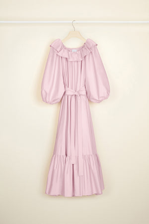 Maxi dress in eco-friendly faille