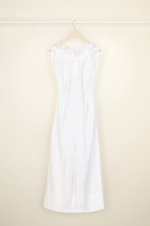 Grosgrain dress in organic cotton poplin