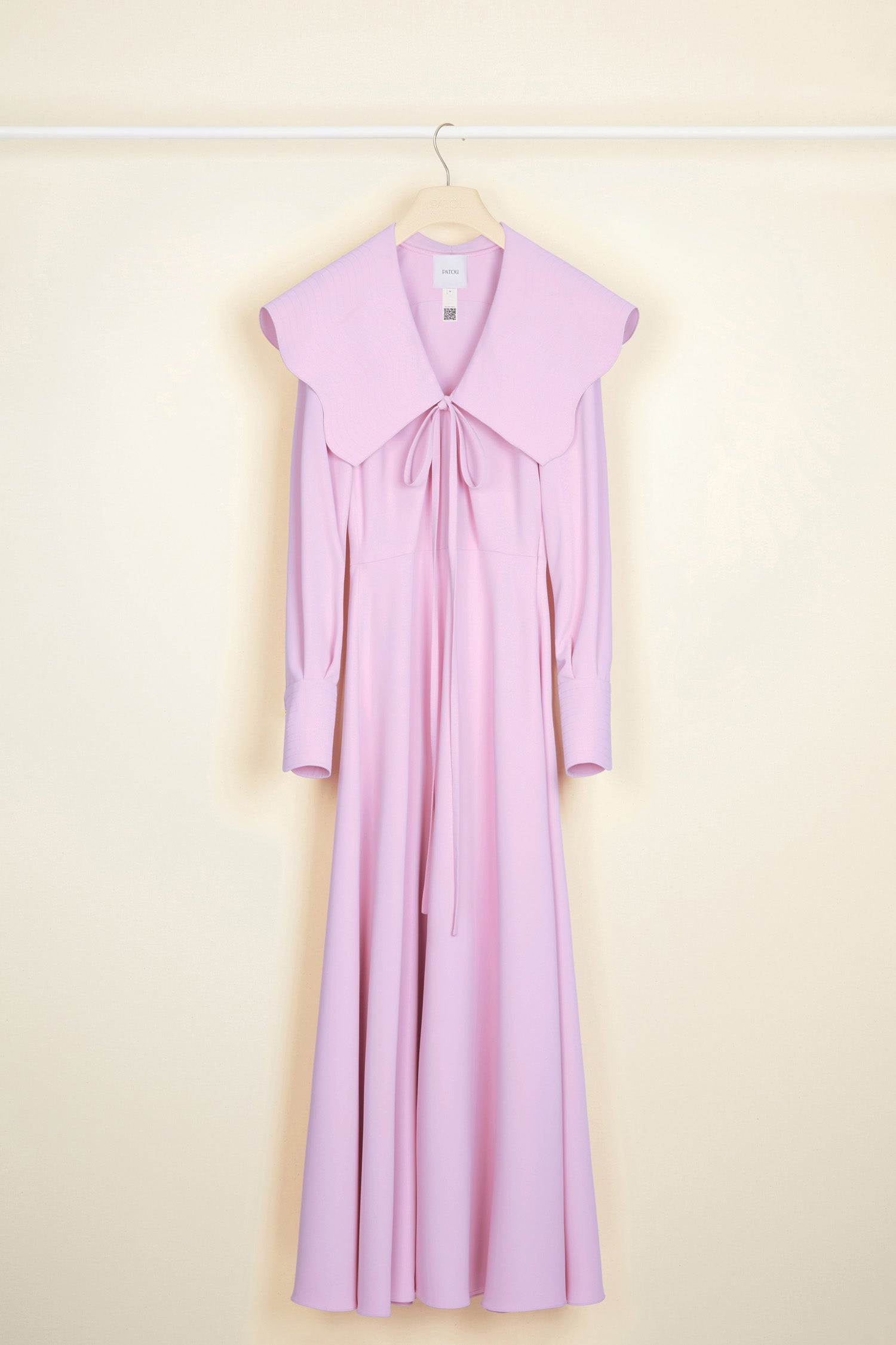 Patou | Oversized collar maxi dress in recycled cady Patou | Oversized collar maxi dress in recycled cady