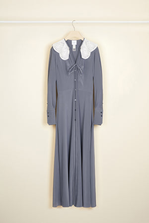 Cocktail dress in metal satin