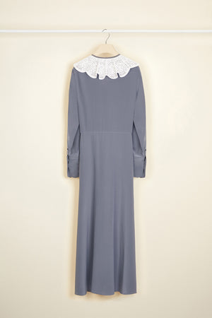 Cocktail dress in metal satin