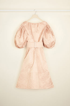 Cocktail dress in metal satin