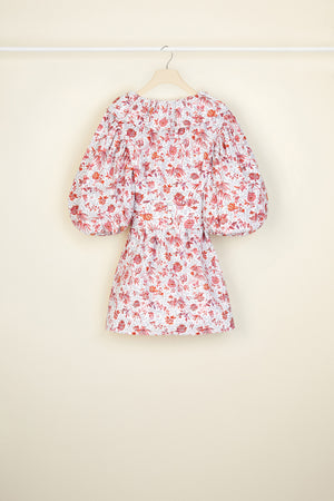 Vestito mini in popeline bio stampata