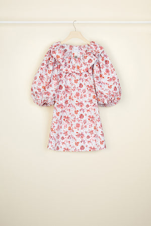 Vestito mini in popeline bio stampata