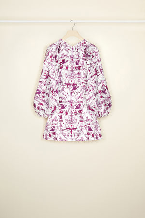 Elastisches Minikleid aus bedruckter Bio-Baumwolle