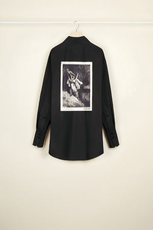 Mini shirt dress in organic cotton