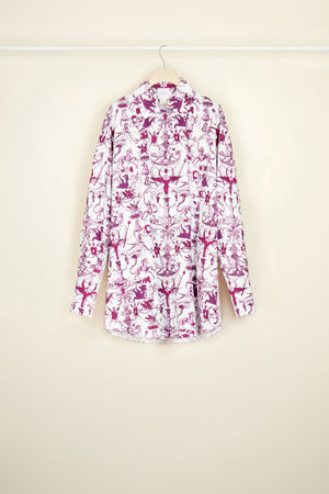 Mini shirt dress in organic cotton