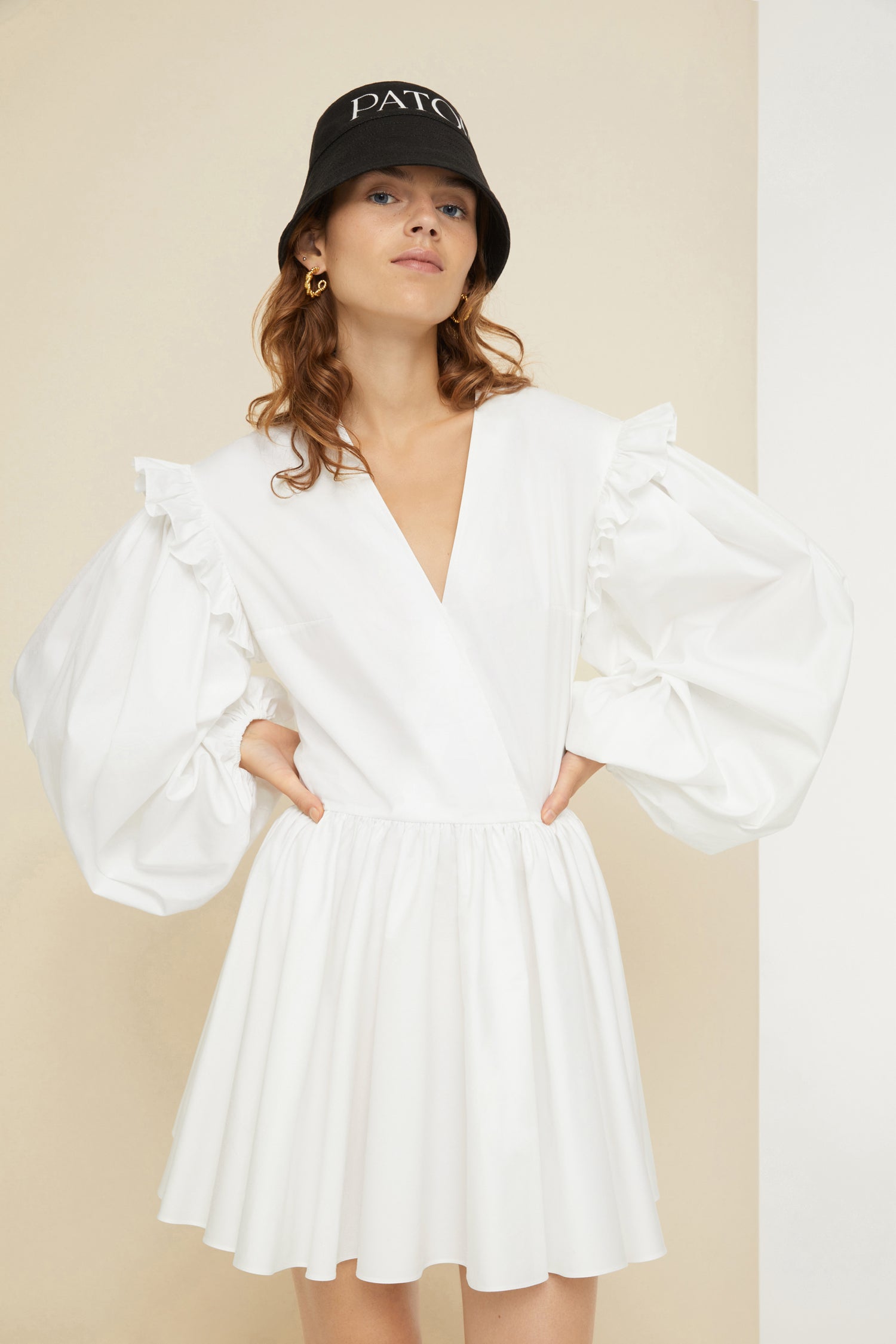 Patou | Volume sleeve dress in organic cotton Patou | Volume sleeve dress in organic cotton