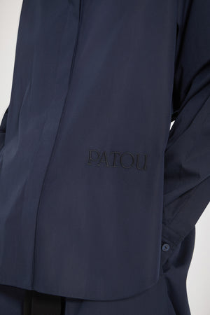 Vestito trompe l'oeil in cotone bio