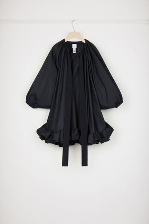 Vestito con orlo a balze in cotone bio