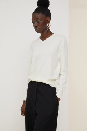 クロシェ カラー ファインウール ジャンパー