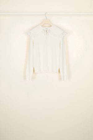 クロシェ カラー ファインウール ジャンパー