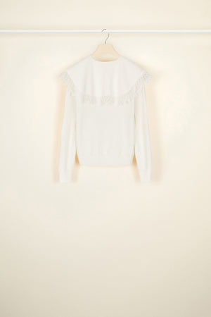 クロシェ カラー ファインウール ジャンパー