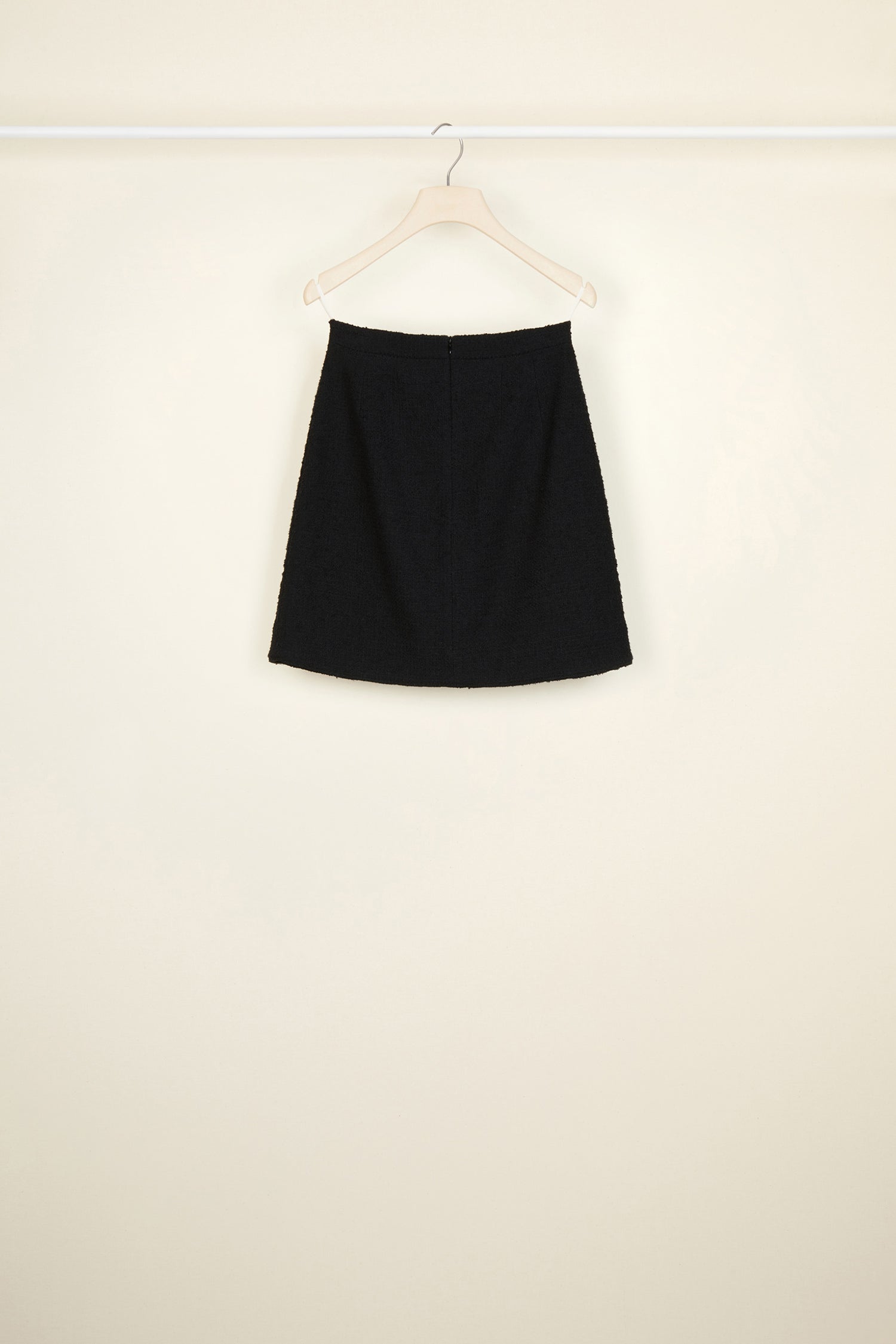 Patou - Cotton tweed miniskirt - Black - New ways to look at tweed.Black cotton tweed miniskirt. Zip fastening at the back. Fully lined.